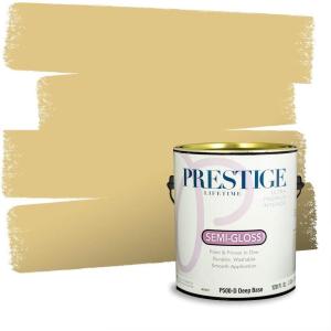 imagePRESTIGE Paints Interior Paint and Primer In One 1Gallon SemiGloss Comparable Match of Valspar Carolina Inn Crossroads Gold