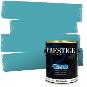 imagePRESTIGE Paints P100PSW6793 Interior Paint and Primer in One 1Gallon Flat Comparable Match of Sherwin Williams Bluebell 1 Gallon SW113BluebellSW6774PCM
