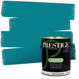 imagePRESTIGE Paints P100PSW6793 Interior Paint and Primer in One 1Gallon Flat Comparable Match of Sherwin Williams Bluebell 1 Gallon SW113BluebellSW6775PCM