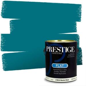 imagePRESTIGE Paints P100PSW6793 Interior Paint and Primer in One 1Gallon Flat Comparable Match of Sherwin Williams Bluebell 1 Gallon SW113BluebellSW6776PCM