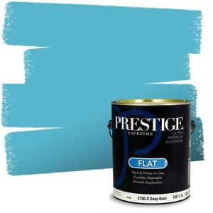 imagePRESTIGE Paints P100PSW6793 Interior Paint and Primer in One 1Gallon Flat Comparable Match of Sherwin Williams Bluebell 1 Gallon SW113BluebellSW6787PCM