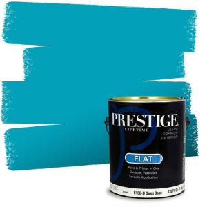 imagePRESTIGE Paints P100PSW6793 Interior Paint and Primer in One 1Gallon Flat Comparable Match of Sherwin Williams Bluebell 1 Gallon SW113BluebellSW6788PCM