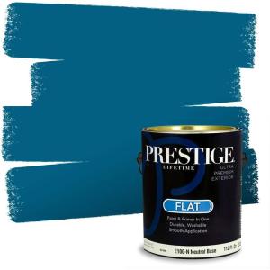 imagePRESTIGE Paints P100PSW6793 Interior Paint and Primer in One 1Gallon Flat Comparable Match of Sherwin Williams Bluebell 1 Gallon SW113BluebellSW6790PCM