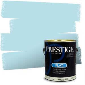 imagePRESTIGE Paints P100PSW6793 Interior Paint and Primer in One 1Gallon Flat Comparable Match of Sherwin Williams Bluebell 1 Gallon SW113BluebellSW6792PCM