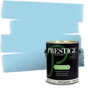 imagePRESTIGE Paints P100PSW6793 Interior Paint and Primer in One 1Gallon Flat Comparable Match of Sherwin Williams Bluebell 1 Gallon SW113BluebellSW6793PCM