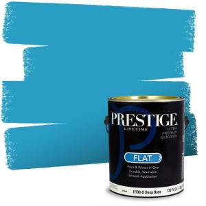 imagePRESTIGE Paints P100PSW6793 Interior Paint and Primer in One 1Gallon Flat Comparable Match of Sherwin Williams Bluebell 1 Gallon SW113BluebellSW6795PCM