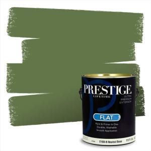 imagePRESTIGE Paints P400P449BM Interior Paint and Primer In One Satin Comparable Match of Benjamin Moore 1 gallon Serene Breeze434BMPCM