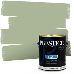 imagePRESTIGE Paints P400P449BM Interior Paint and Primer In One Satin Comparable Match of Benjamin Moore 1 gallon Serene Breeze439BMPCM