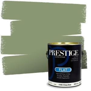 imagePRESTIGE Paints P400P449BM Interior Paint and Primer In One Satin Comparable Match of Benjamin Moore 1 gallon Serene Breeze440BMPCM