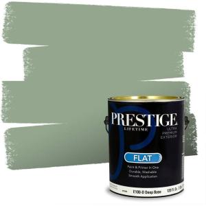 imagePRESTIGE Paints P400P449BM Interior Paint and Primer In One Satin Comparable Match of Benjamin Moore 1 gallon Serene Breeze445BMPCM