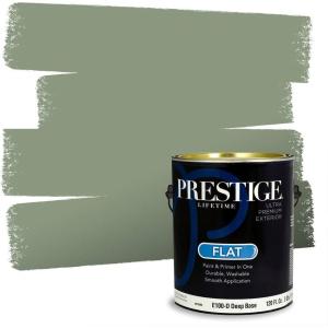 imagePRESTIGE Paints P400P449BM Interior Paint and Primer In One Satin Comparable Match of Benjamin Moore 1 gallon Serene Breeze453BMPCM