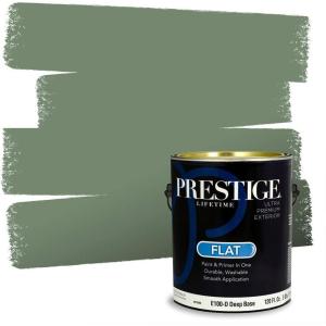 imagePRESTIGE Paints P400P449BM Interior Paint and Primer In One Satin Comparable Match of Benjamin Moore 1 gallon Serene Breeze454BMPCM