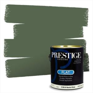 imagePRESTIGE Paints P400P449BM Interior Paint and Primer In One Satin Comparable Match of Benjamin Moore 1 gallon Serene Breeze455BMPCM