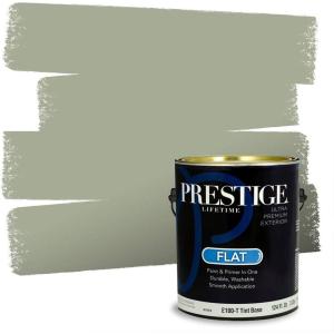 imagePRESTIGE Paints P400P449BM Interior Paint and Primer In One Satin Comparable Match of Benjamin Moore 1 gallon Serene Breeze473BMPCM