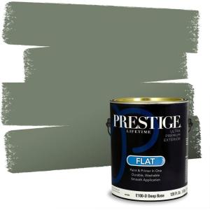 imagePRESTIGE Paints P400P449BM Interior Paint and Primer In One Satin Comparable Match of Benjamin Moore 1 gallon Serene BreezeRosepine