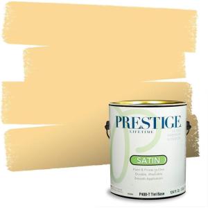 imagePRESTIGE Paints P500P302BM Interior Paint and Primer In One SemiGloss Comparable Match of Benjamin Moore 1 gallon You Are My SunshineCountry Comfort