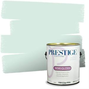 imagePRESTIGE Paints Interior Paint and Primer In One 1Gallon SemiGloss Comparable Match of Benjamin Moore Sherwood GreenLakeshore Green
