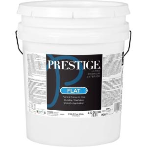 imagePRESTIGE Paints Interior Paint and Primer in One 5Gallon Flat Aberdeen TanBlue Sky