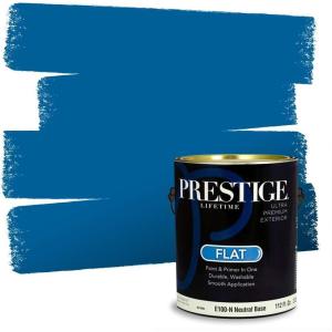 imagePRESTIGE Paints Exterior Paint and Primer In One 1Gallon Flat Comparable Match of Sherwin Williams IndulgentSW6965PCM