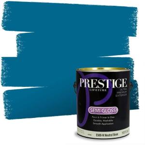imagePRESTIGE Paints Interior Paint and Primer In One 1Gallon Flat Comparable Match of Sherwin Williams Pulsating BlueSW6964PCM