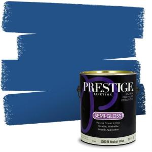 imagePRESTIGE Paints Interior Paint and Primer In One 1Gallon Flat Comparable Match of Sherwin Williams Pulsating BlueSW6967PCM