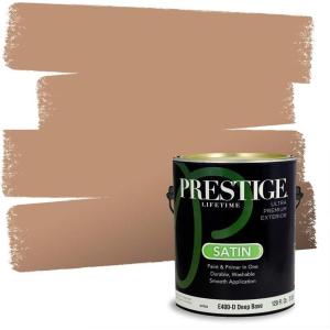 imagePRESTIGE Paints Exterior Paint and Primer In One 1Gallon SemiGloss Comparable Match of Benjamin Moore Fresh Brew1168BMPCM