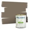 imagePRESTIGE Paints Exterior Paint and Primer In One 1Gallon Flat Comparable Match of Benjamin Moore Grant BeigeHC85BMPCM