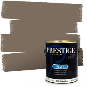 imagePRESTIGE Paints Exterior Paint and Primer In One 1Gallon Flat Comparable Match of Benjamin Moore Grant BeigeHC69BMPCM