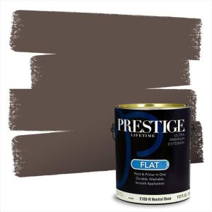 imagePRESTIGE Paints Exterior Paint and Primer In One 1Gallon Flat Comparable Match of Benjamin Moore Grant BeigeHC72BMPCM