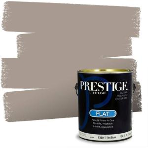 imagePRESTIGE Paints Exterior Paint and Primer In One 1Gallon Flat Comparable Match of Benjamin Moore Grant BeigeHC87BMPCM