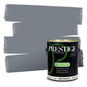 imagePRESTIGE Paints Exterior Paint and Primer In One 1Gallon Satin Comparable Match of Valspar Elephant Gray