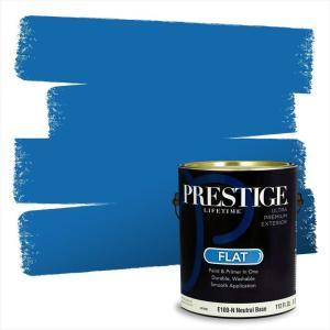 imagePRESTIGE Paints Interior Paint and Primer In One 1Gallon SemiGloss Comparable Match of Benjamin Moore Steel Blue791BMPCM