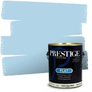 imagePRESTIGE Paints Interior Paint and Primer In One 1Gallon SemiGloss Comparable Match of Benjamin Moore Steel Blue794BMPCM