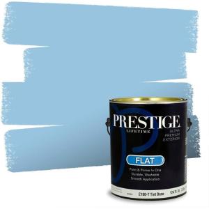 imagePRESTIGE Paints Interior Paint and Primer In One 1Gallon SemiGloss Comparable Match of Benjamin Moore Steel Blue795BMPCM