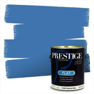 imagePRESTIGE Paints Interior Paint and Primer In One 1Gallon SemiGloss Comparable Match of Benjamin Moore Steel Blue797BMPCM