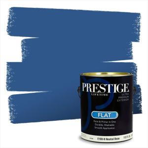 imagePRESTIGE Paints Interior Paint and Primer In One 1Gallon SemiGloss Comparable Match of Benjamin Moore Steel Blue798BMPCM