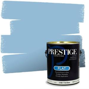 imagePRESTIGE Paints Interior Paint and Primer In One 1Gallon SemiGloss Comparable Match of Benjamin Moore Steel Blue801BMPCM