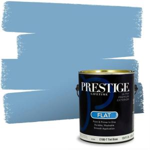 imagePRESTIGE Paints Interior Paint and Primer In One 1Gallon SemiGloss Comparable Match of Benjamin Moore Steel Blue802BMPCM