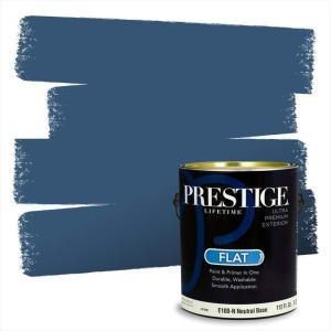 imagePRESTIGE Paints Interior Paint and Primer In One 1Gallon SemiGloss Comparable Match of Benjamin Moore Steel Blue805BMPCM