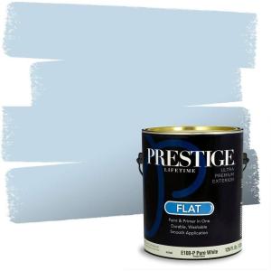 imagePRESTIGE Paints Interior Paint and Primer In One 1Gallon SemiGloss Comparable Match of Benjamin Moore Steel Blue807BMPCM