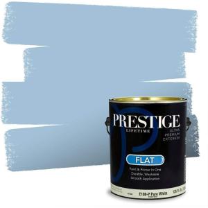 imagePRESTIGE Paints Interior Paint and Primer In One 1Gallon SemiGloss Comparable Match of Benjamin Moore Steel Blue808BMPCM