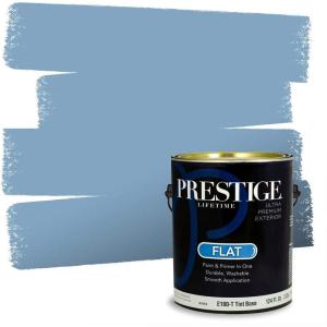 imagePRESTIGE Paints Interior Paint and Primer In One 1Gallon SemiGloss Comparable Match of Benjamin Moore Steel Blue809BMPCM