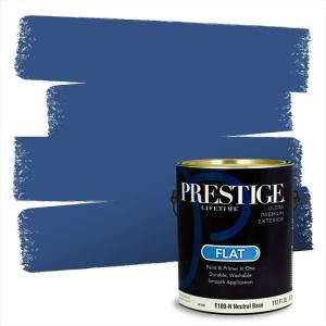 imagePRESTIGE Paints Interior Paint and Primer In One 1Gallon SemiGloss Comparable Match of Benjamin Moore Steel Blue812BMPCM