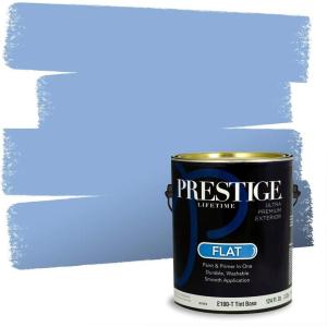 imagePRESTIGE Paints Interior Paint and Primer In One 1Gallon SemiGloss Comparable Match of Benjamin Moore Steel Blue816BMPCM
