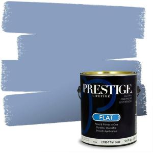 imagePRESTIGE Paints Interior Paint and Primer In One 1Gallon SemiGloss Comparable Match of Benjamin Moore Steel Blue823BMPCM