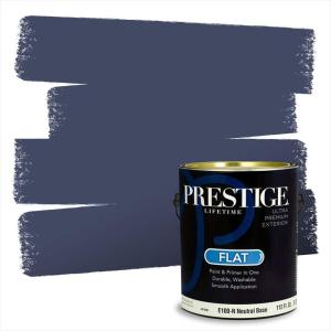 imagePRESTIGE Paints Interior Paint and Primer In One 1Gallon SemiGloss Comparable Match of Benjamin Moore Steel Blue826BMPCM