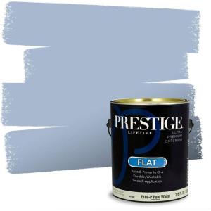 imagePRESTIGE Paints Interior Paint and Primer In One 1Gallon SemiGloss Comparable Match of Benjamin Moore Steel Blue829BMPCM