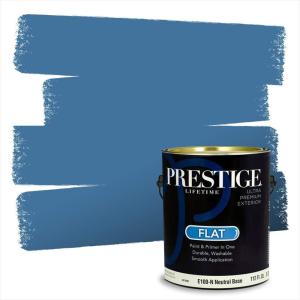 imagePRESTIGE Paints Interior Paint and Primer In One 1Gallon SemiGloss Comparable Match of Benjamin Moore Steel BlueChicago Blues