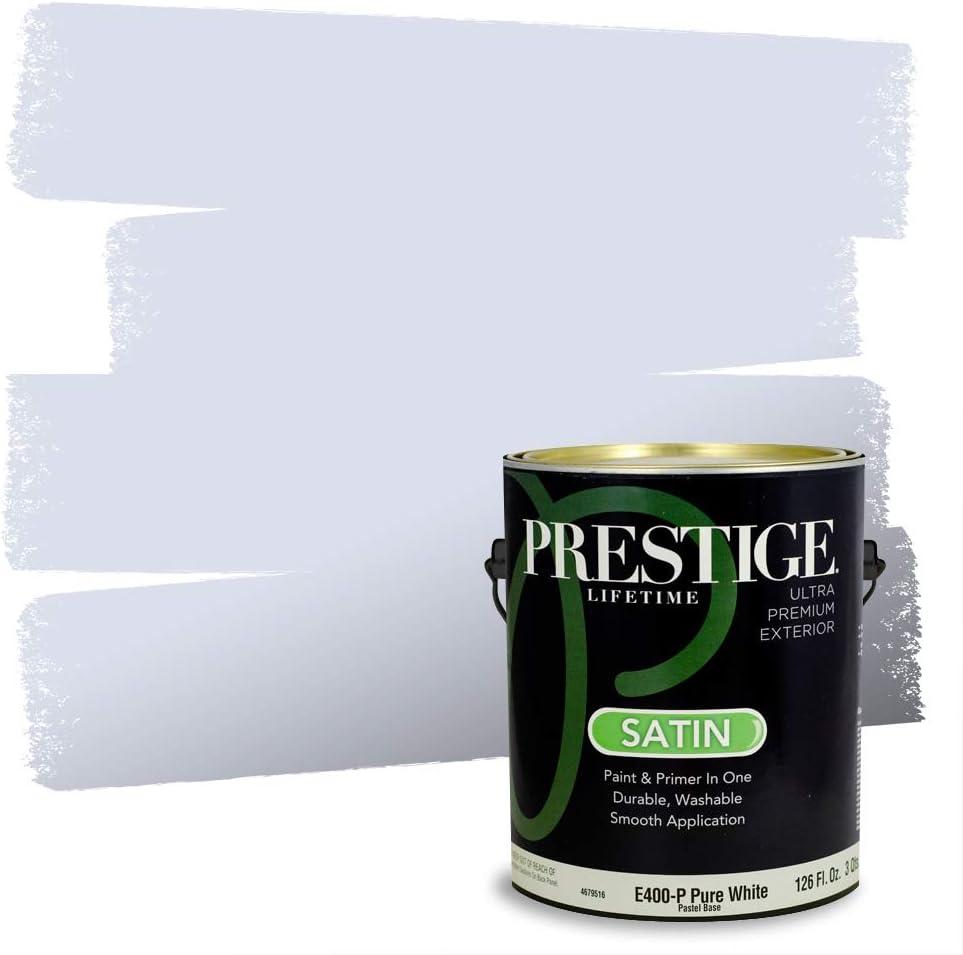 imagePRESTIGE Paints Exterior Paint and Primer In One 1Gallon Satin Comparable Match of Benjamin Moore Little Falls1415BMPCM