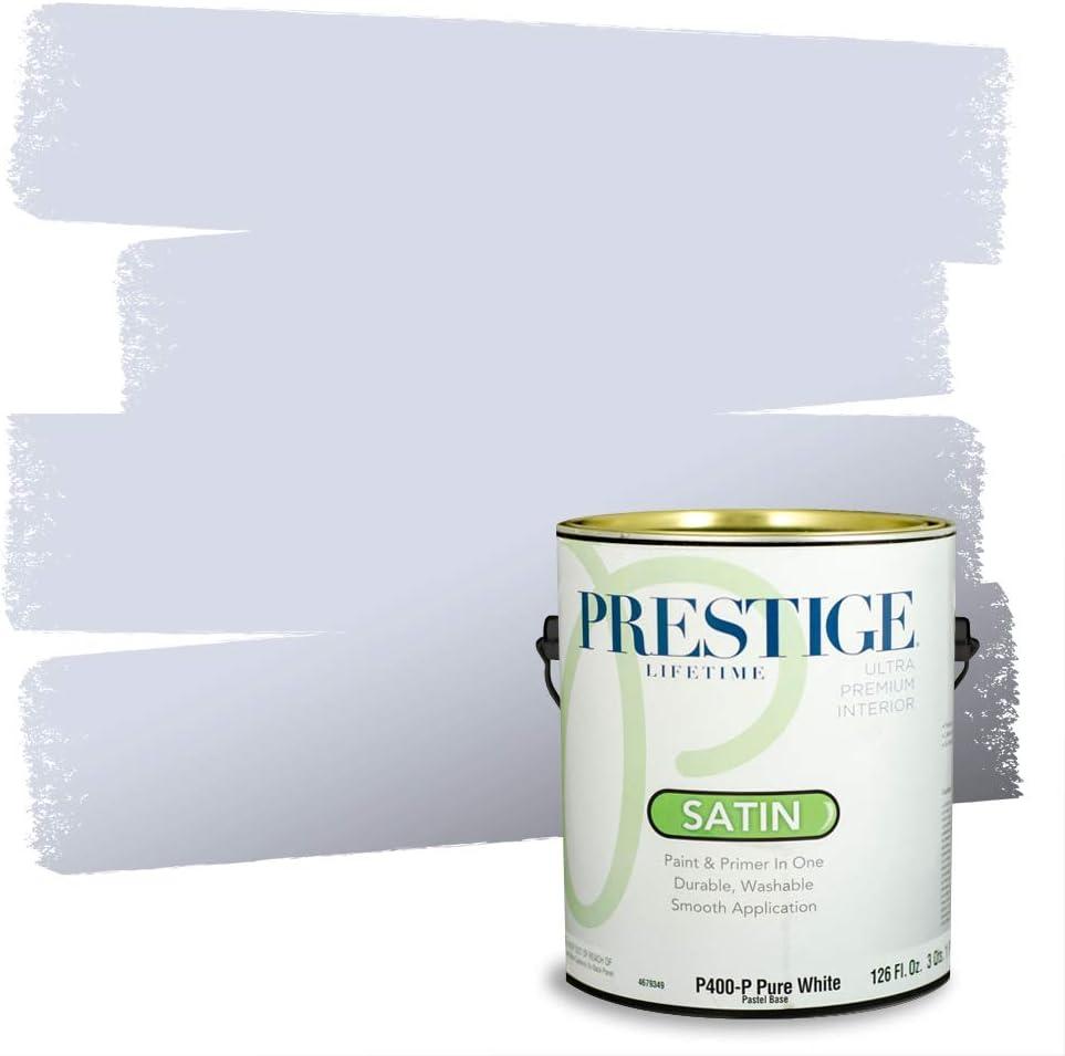 imagePRESTIGE Paints Exterior Paint and Primer In One 1Gallon Satin Comparable Match of Benjamin Moore Little Falls1416BMPCM
